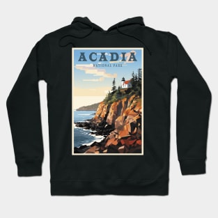 Acadia National Park Travel Poster Hoodie